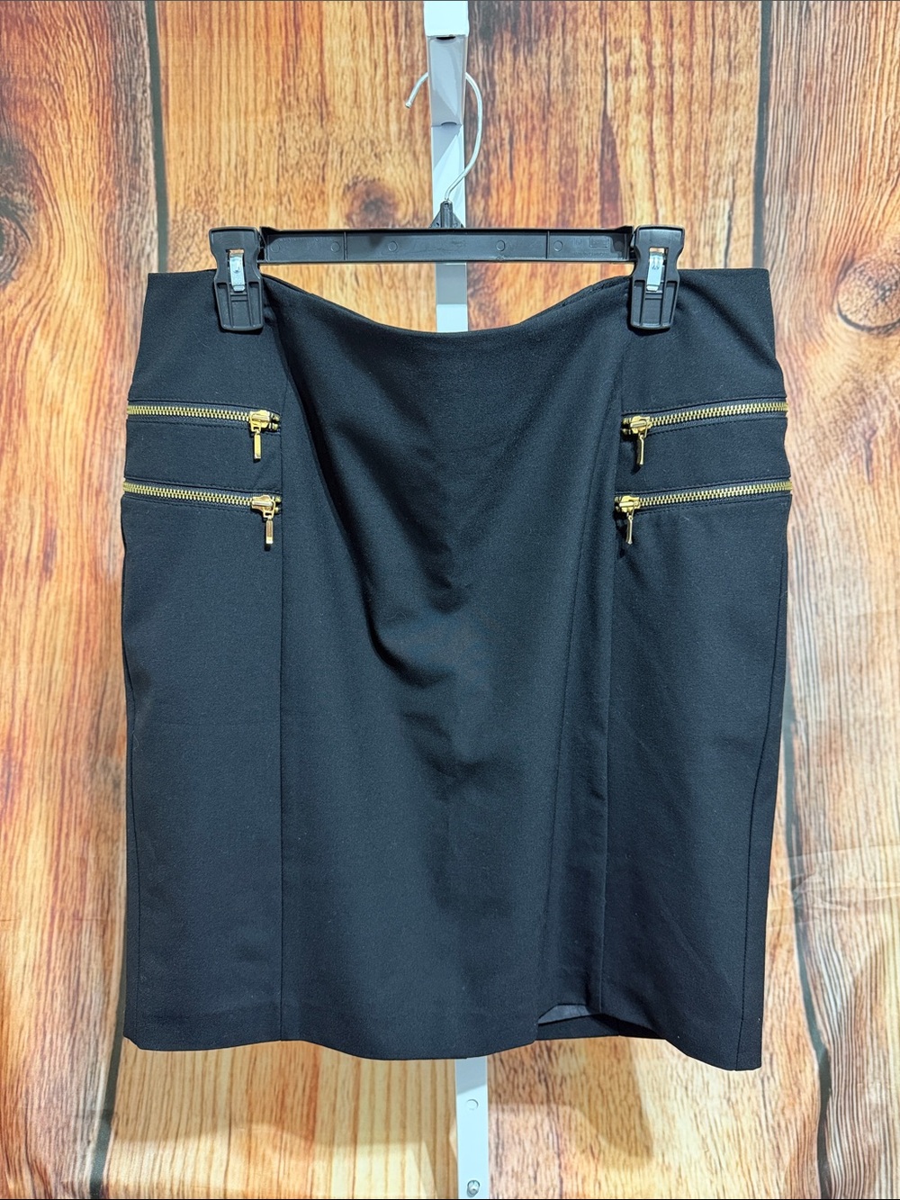 INC Zipper Decor Skirt Size 14 Black